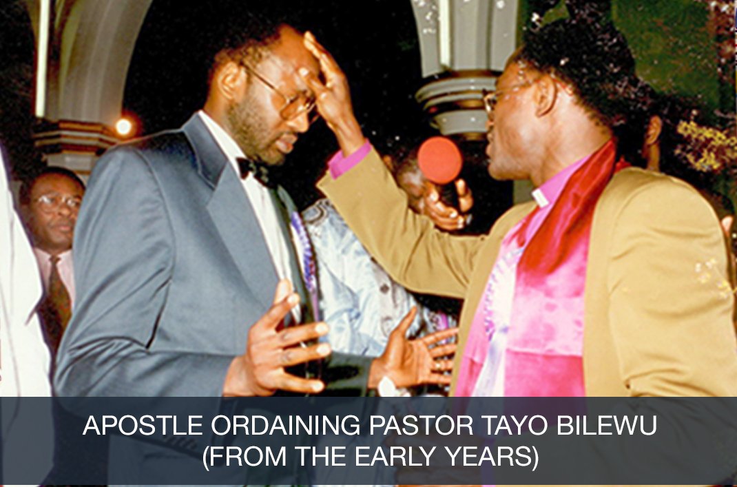 Apostle Ordaining Pastor Bilewu