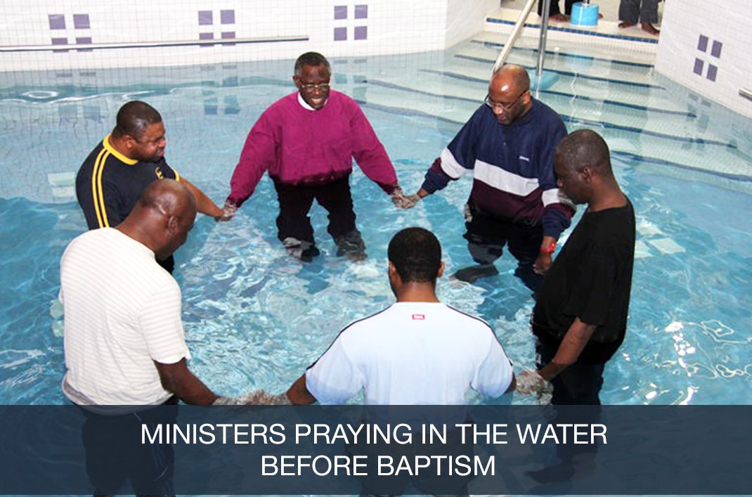 Ministers Praying Before Baptism