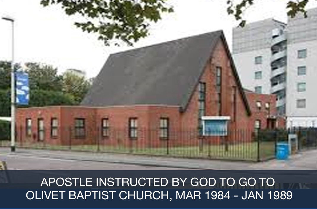 Apostle instructed by God to go to Olivet Baptist Church